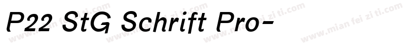 P22 StG Schrift Pro字体转换